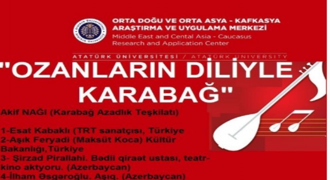  Ozanların Diliyle Karabağ  sempozyumu düzenlenecek