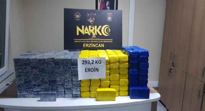 293 kilo eroin ele geçirildi