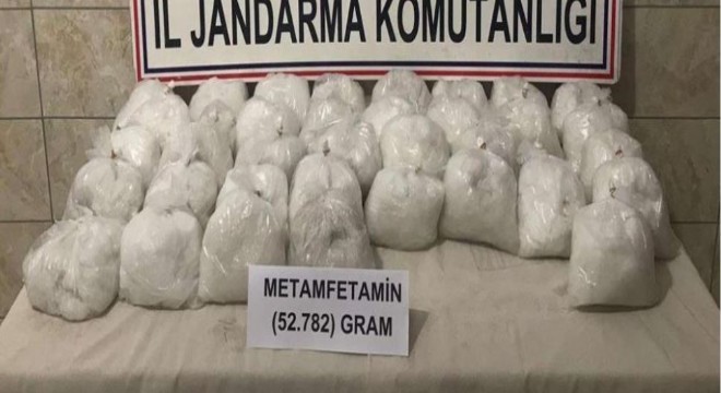 52 kilo 782 gram metamfetamin ele geçirildi