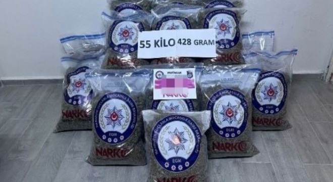 55 kilo skunk ele geçirildi