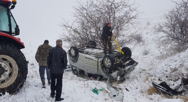 Aşkale Yeniköy’de trafik kazası: 1 yaralı