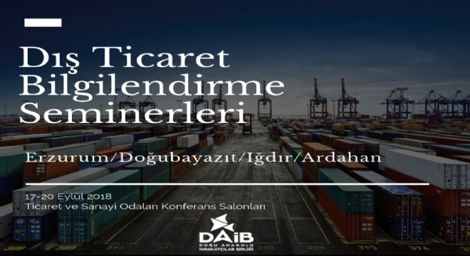 DAİB Bilgilendirme Seminerleri başlıyor