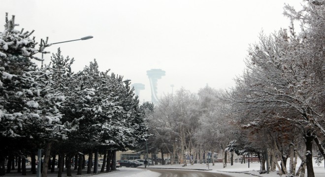 Erzurum da kar kartpostallık görüntüler