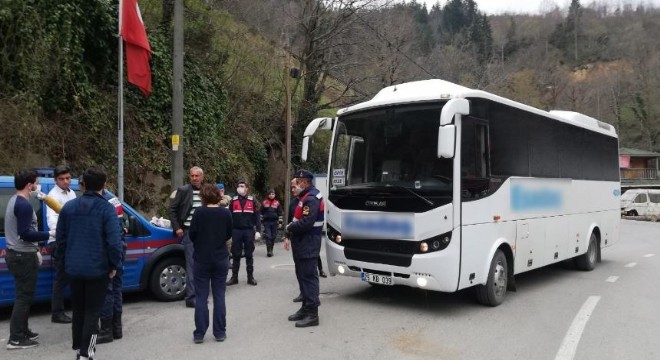 Erzurum il sınırında korona kontrolü