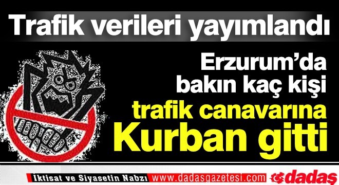 Erzurum trafik verileri yayımlandı