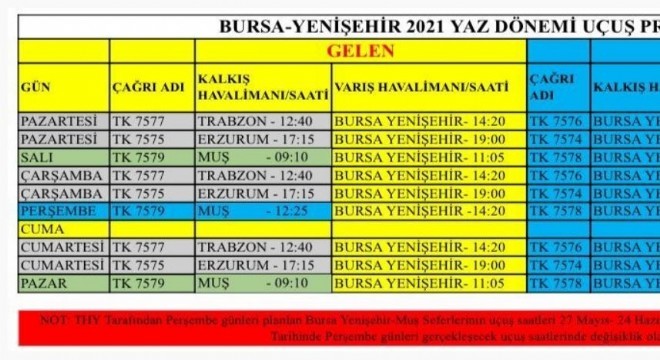 Erzurum – Bursa seferleri başladı