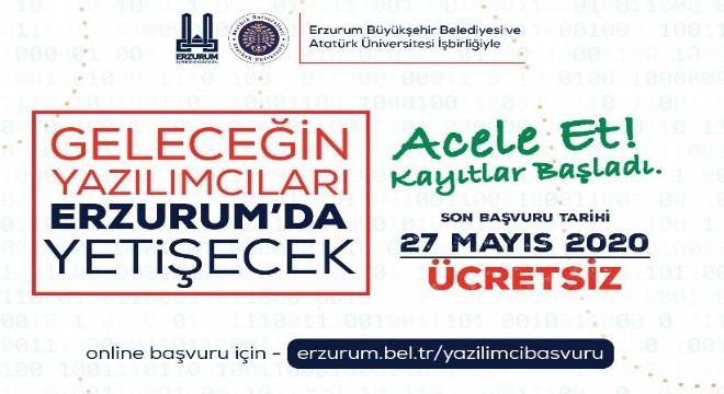 Erzurum’da şimdi yazılım vakti