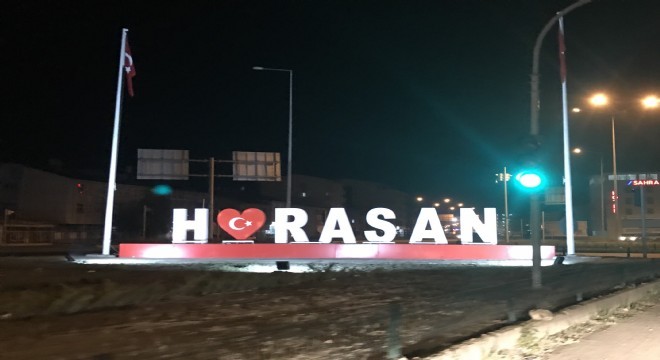 Horasan ilçe girişinde yeni düzenleme