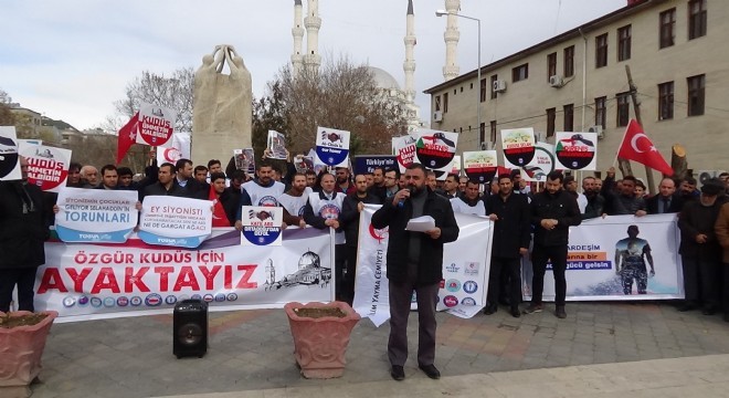 Iğdır da Kudüs protestosu