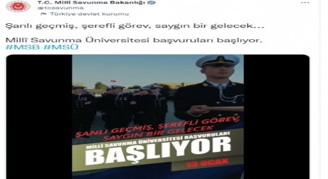 Milli Savunma Üniversitesi başvuruları başlıyor