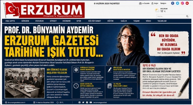 Prof.Dr. Aydemir ERZURUM’un 34 Yılına ışık tutku