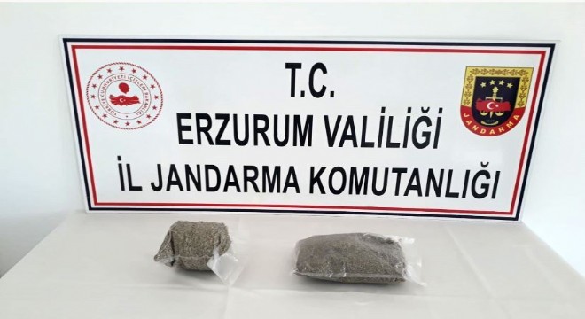 Yolcunun sırt çantasından 1 kilo bonzai çıktı