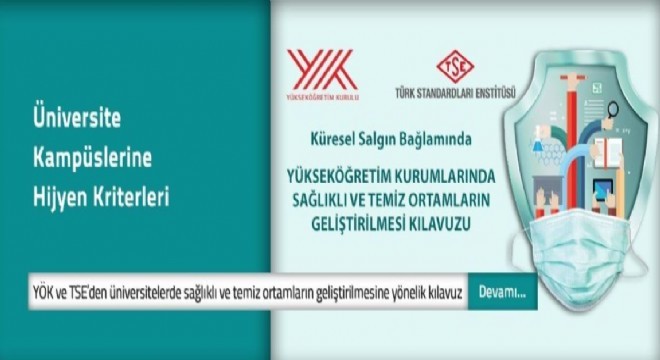 YÖK, Üniversiteler hijyen kriterlerini belirledi