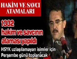 1332 hakim ve savcının ataması yapıldı