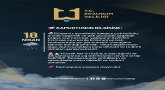 Erzurum için kuvvetli yağış uyarısı
