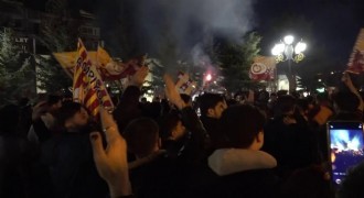 Erzurum’da GS taraftarının galibiyet coşkusu