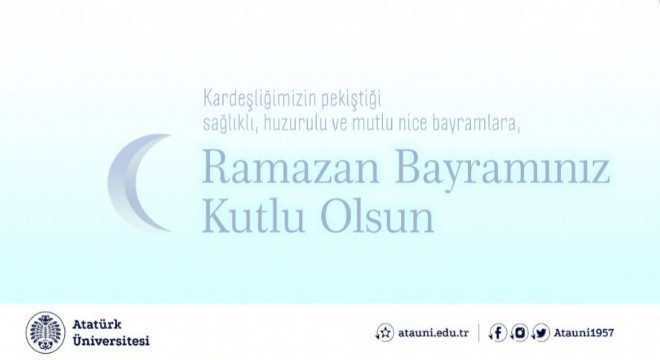 Çomaklı: ‘Ramazan bayramımız mübarek olsun’