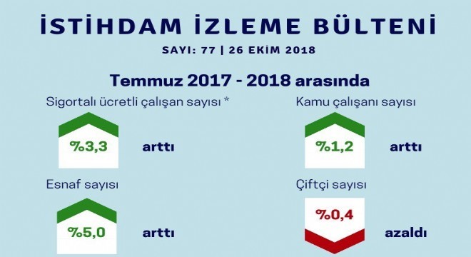 İstihdam son 1 yılda 469 bin arttı