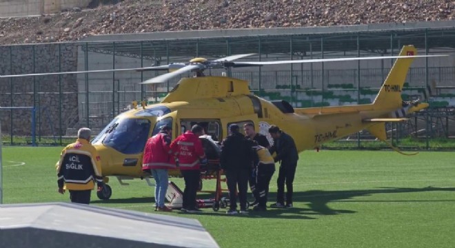 Ambulans helikopter imdada yetişti